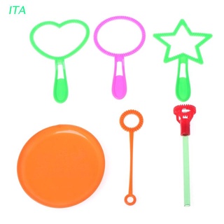ita - juego de 6 herramientas de jabón para burbujas, juguete al aire libre, juguete para niños