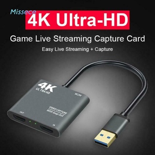 Missece adaptador de tarjeta de captura de Video compatible con USB a HDMI 1080P 60fps