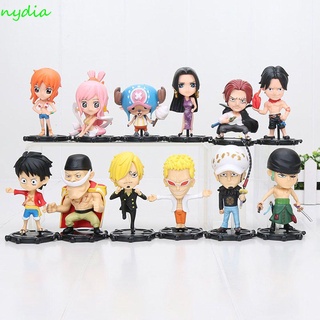 nydia zoro luffy figuras de acción sanji muñeca adornos figura modelo miniaturas ace anime 6 unids/set regalos coleccionables modelo figuras de juguete