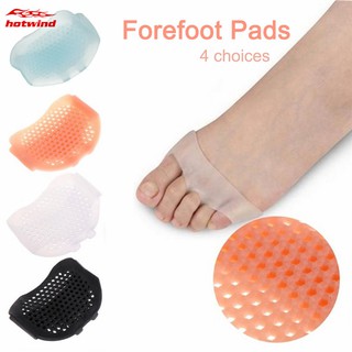 hw forefoot almohadillas transpirables suaves protector elástico alivio del dolor plantilla de silicona gel zapatos accesorios