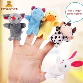 Una muñeca Títeres de dedo historia Animal Zoo miembros juguete educativo bebé niños juguetes