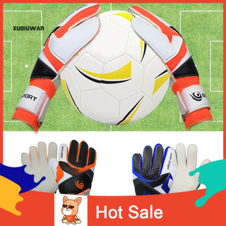 (Qiu) guantes antideslizantes de dedo completo para adolescentes portero de fútbol deportes portero principiantes