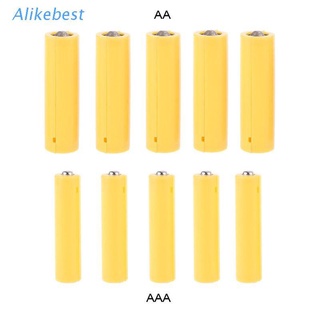 ALIK 5Pcs LR06 AA LR03 AAA Size Dummy Fake Battery Setup Shell Placeholder Cylinder Conductor (1)