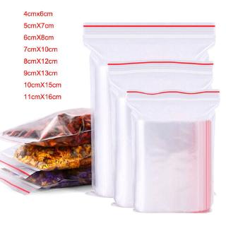 100 pzs bolsas de plástico con cierre de cremallera transparente frescas con cremallera/bolsas pequeñas opp de plástico (1)