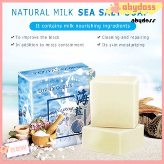 AY-60g Sea Salt Pimple Pore Acne Treatment Anti-Mite Facial Cleansing Soap Cleanser