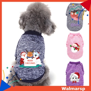 [Wmp] sudadera con estampados de navidad para mascotas/otoño/invierno/Santa/ropa de perro/gato de dos patas