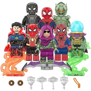 Marvel Compat Vel Mini Figuras Spiderman Mysterio Verde Duende Doctor Strange Pulpo Minifiguras Bloques De Construcción Juguete (1)