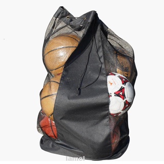 Bolsa de almacenamiento Extra grande de malla con cordón de deportes al aire libre impermeable baloncesto voleibol saco de fútbol (1)