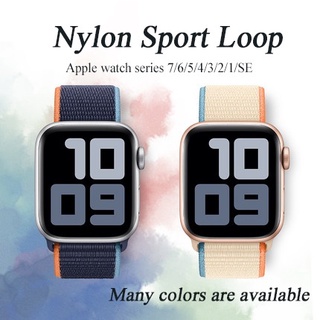 Apple watch nylon strap iwatch Series 7/6/5/4/3/2/1/SE band 38mm 40mm 42mm 44mm sport watchband Sport loop belt Bracelet band for apple watch 41mm 45mm