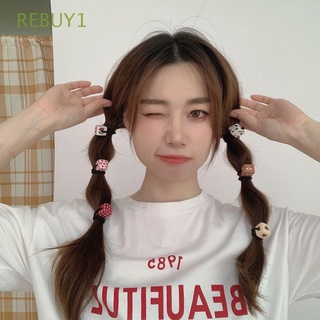 Rebuy1 Cubo Elástico De goma con estampado De oso/corazón/Coreano/Elástico Para el cabello femenino
