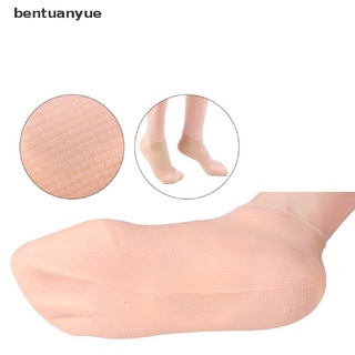 bentuanyue 1 par de calcetines de cuidado de pies spa de silicona hidratante gel anti grietas protectores mx