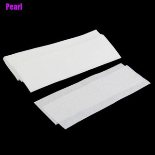 [Pearl] 100 piezas de tiras de cera rollo de papel depiladora depilatoria no tejida