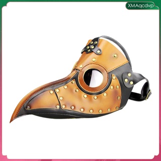 [xmaqcdvp] Leather Plague Doctor Cosplay Steampunk Bird Goth Mask Halloween Costumes