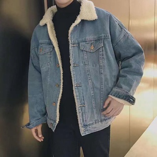 Abrigo de algodón de lana de cordero con forro polar de invierno chaqueta de moda para hombre Chaqueta de algodón con relleno de algodón grueso Casual de estilo coreano (4)