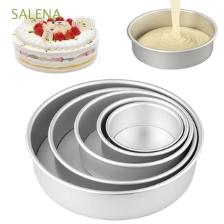 SALENA para horno molde de tarta vajilla segura para hornear pastel sartén herramienta de cocina redonda multitamaño One-pice moldeado de aleación de aluminio