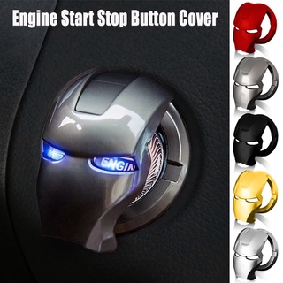 MIFUES Universal Engine Start Stop Button Cover Durable Auto Decorative Accessories Push to Start Button Ignition Cover 3D Anti-Scratch High Quality Car Interior Button Decoration Ring/Multicolor (6)