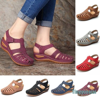 [tingyunaiai] mujeres sandalias ortopédicas cómodo cerrado dedo del pie mulas verano zapatillas zapatos planos nuevo afxe