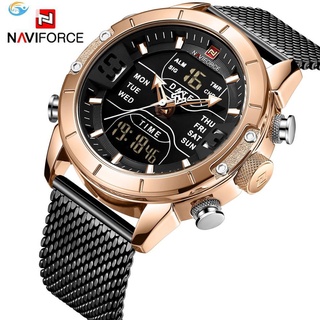 [garantía} NAVIFORCE NF9153 reloj Digital impermeable gancho hebilla para hombres