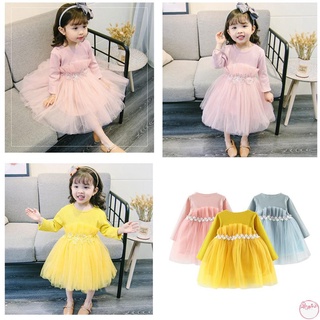 Baby Girls Long Sleeve Princess Dress Cotton Lace Casual Dresses Toddler Outfits