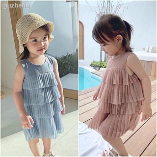 ◑▥♙verano Casual bebé niñas vestido sin mangas niños Cupcake vestido de 1-6 años