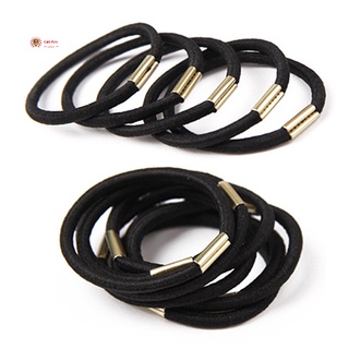 [&_&] 10Pcs Girls Black Elastic Hair Ties Band Rope Ponytail Holder Bracelets Scrunchie (5)