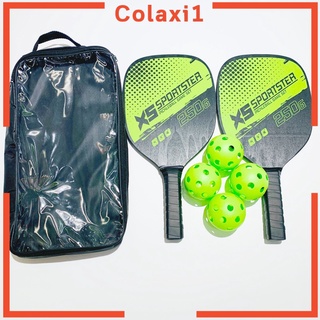 [COLAXI1] Juego de remos de pepinillo, juego de 2 raquetas y 4 bolas