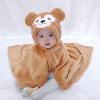 Listo para enviar Anime Animal Cosplay marrón oso Pin conejos gato verde bebé de dibujos animados túnica con capucha chal bebé manta (4)