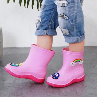 botas de agua de los niños botas de lluvia niños niñas bebé botas de lluvia de moda antideslizante niño zapatos de agua de los niños de dibujos animados zapatos de goma