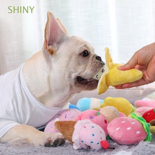 brillante interactivo chirriante juguetes chirriantes dentición mascota perro cachorro masticar juguete regalo lindo suave felpa sonido saludable juguetes de dientes