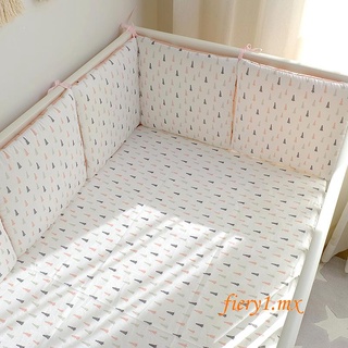 R6pcs cama de bebé parachoques anticolisión diseño de dibujos animados patrón lindo impresión (8)