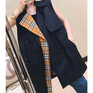 Ellite moda BURBERRY chaleco abrigo mujer marca PREMIUM