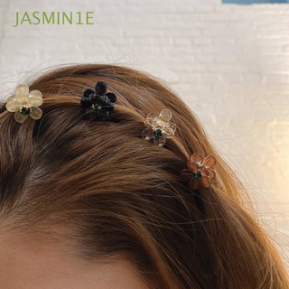 JASMIN1E Linda Flor de la garra del pelo Dulce Accesorios para el cabello Clip de cangrejo Mujeres Perla coreano Moda Regalo Diamante de imitación Horquilla/Multicolor