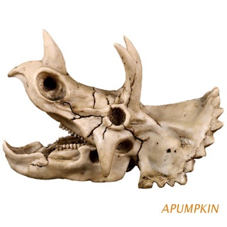 FOSSIL apumpkin triceratops dinosaurio cráneo resina artesanía esqueleto fósil modelo de enseñanza halloween hogar oficina decoración