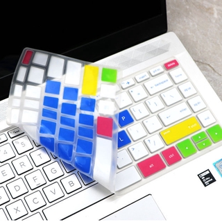 HETTY HP - fundas de teclado para ordenador portátil, suave, Multicolor, para ordenador, 14 pulgadas, impermeable, silicona, película protectora duradera (8)