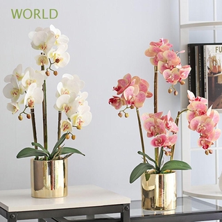 WORLD Real Touch Butterfly Orchid Elegant Fake Flower Artificial Flowers Party Decor DIY Home Decor Wedding Supplies 3D Printing (1)