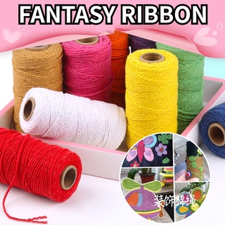 100 meters 2mm/3mm colored cotton rope Party festival kindergarten handmade diy cotton thread