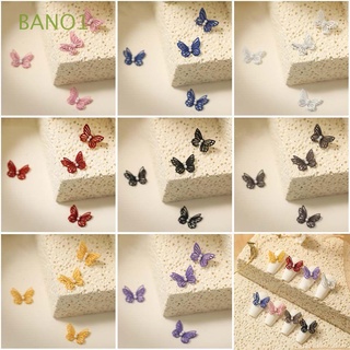 BANO1 1 PC DIY Nail Art Decals Pearl Butterfly Drill Butterfly Nail Art Art Decals Jewelry 3D Beauty & Health Hollow Pearl Sticker Acrylic Nails Nail Decoration