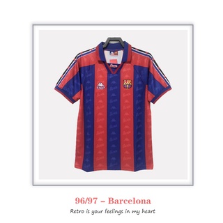 [Versión De Retro] 1996/1997-Barcelona home-jersey casual De Alta Calidad S-2XL La liga