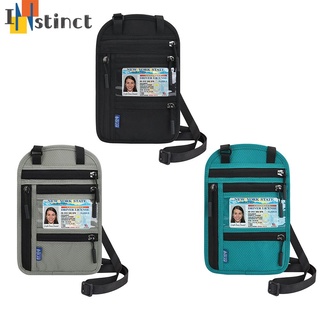 1/2/3pcs bolsa de almacenamiento de pasaporte de viaje de identificación de tarjeta de crédito titular de pasaporte organizador de documentos de la tarjeta de hombro bolsa de cuello colgante