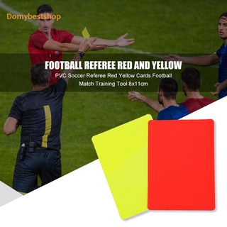 Db Sport PVC árbitro rojo amarillo tarjetas de fútbol partido herramienta de entrenamiento 8x11cm