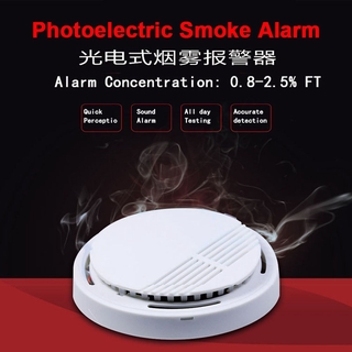 [Stock Listo] Detector de humo de incendios Alarma independiente por equipo de advertencia fotoeléctrica Seguridad de la oficina en el hogar