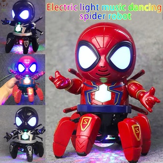 Baile corta robot de Spiderman juguetes de bebé Musical con Música y luces Led coloridas Intermitentes Para niños niñas