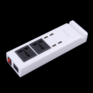 Home Office Use 4-Port USB Charger with 2-Port Outlet Power Strip (5)