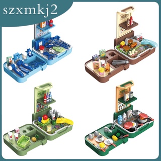 [shasha] pretender juguetes de la casa con mochila extraíble juego de rol médico kit de niños juego de cocina para cocina cocina