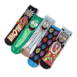 cod rick and morty calcetines de algodón de dibujos animados personalidad tubo calcetines tendencia ins anime personaje regalo chica asequible (3)