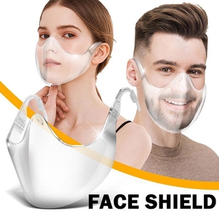 Máscara duradera escudo facial combinar plástico reutilizable máscara cara transparente