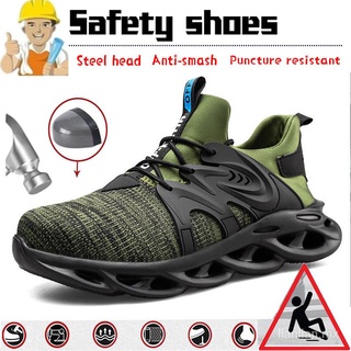 [Disponible En Inventario] Zapatos De Seguridad De Trabajo Para Mujer/Tenis De Acero Transpirables Ligeros Anti-Aplastamiento vMfs