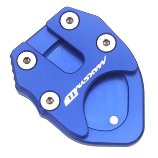 Soporte lateral de pie para motocicleta, soporte lateral de extensión, placa de soporte para SYM MAXSYM TL 500 2020 (azul)