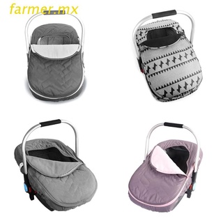 FAR1 Newborn Baby Basket Car Seat Cover Infant Weather Resistant Blanket-Style Canopy