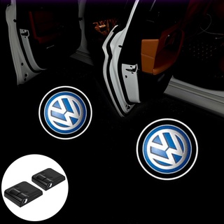 2 Piezas De Luz De Puerta Con Logotipo LED De Bienvenida Para Volkswagen Jetta Vento Tiguan Gol Polo Escarabajo Golf Passat Accesorios